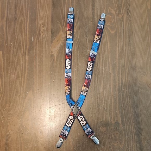 Star Wars Elastic Adjustable Clip-on Kids Suspenders Great Condition Multi-Color - Picture 1 of 15